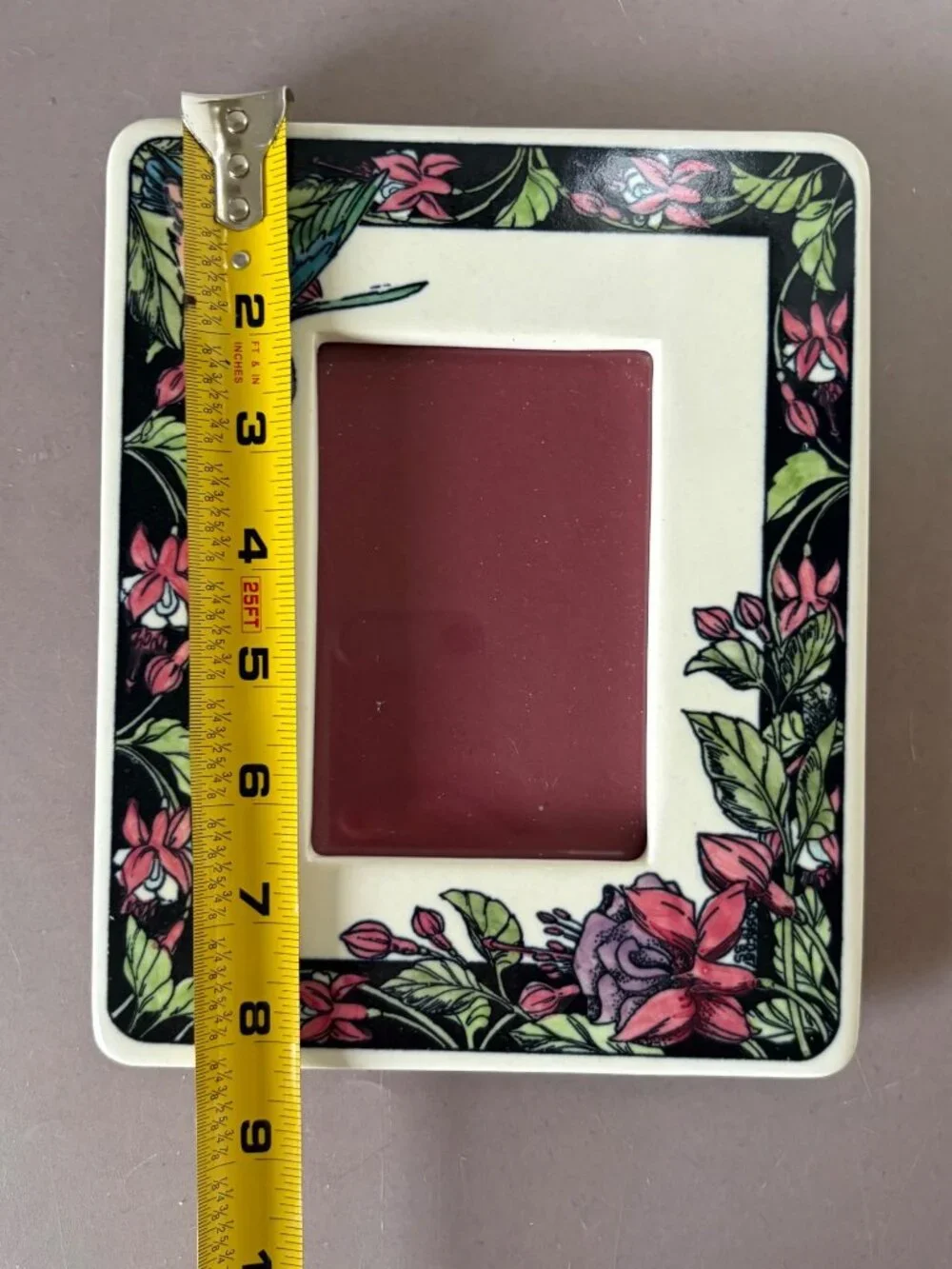 Hummingbird & Floral Ceramic Photo Frame 4